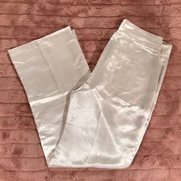 NWT Lanvin Mirror Satin Wide Leg Trousers - Picture 4 of 8